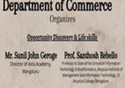 Workshop on Opportunity Discovery and Life Skills