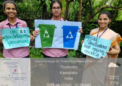 Agnes towards Community of St Agnes College (Autonomous) reaches out to Kuthar, Munnur Village to Conduct a Survey and to create awareness about Solid Waste Management