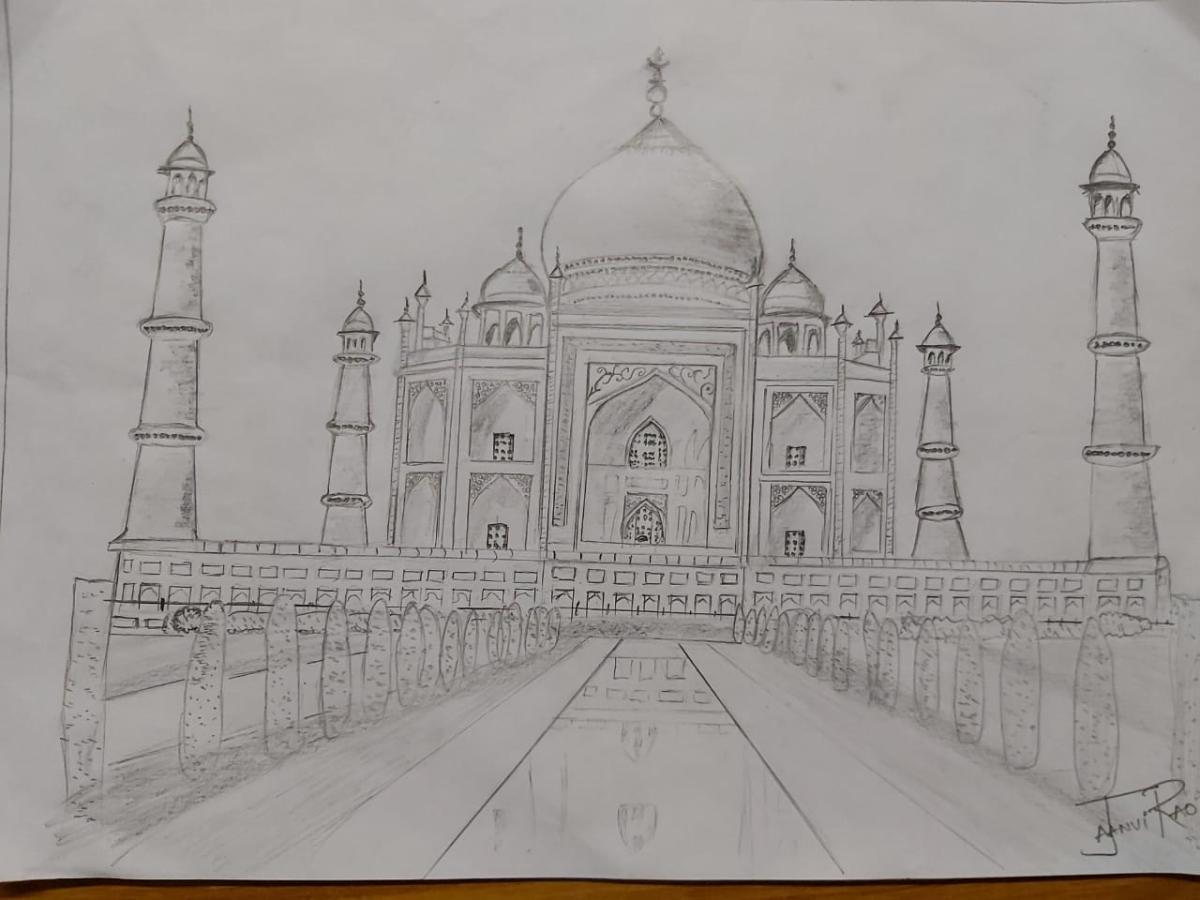 Nss Pencil Sketch St Agnes College Autonomous Mangaluru