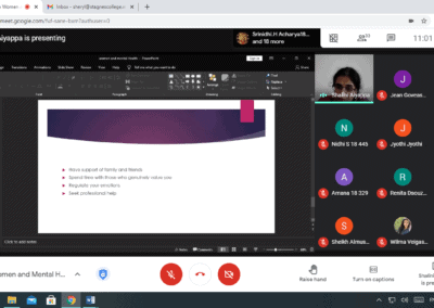 Webinar on Women And Mental Health