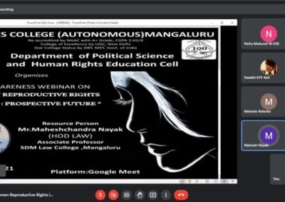 Webinar on Awareness on Women Reproductive Rights in India