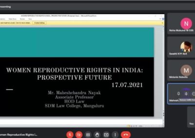 Webinar on Awareness on Women Reproductive Rights in India