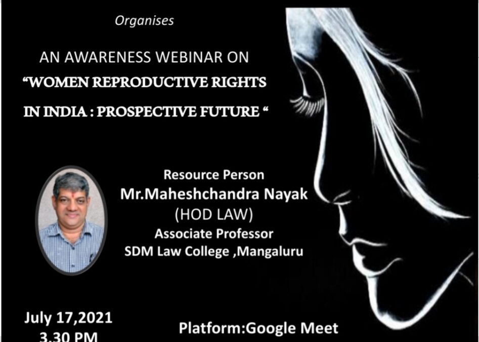 Webinar on Awareness on Women Reproductive Rights in India