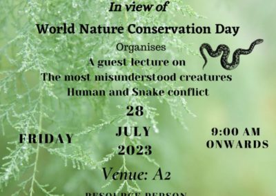 Guest Lecture on the occasion of World Nature Conservation Day