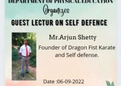 Guest Lecture on Self Defence