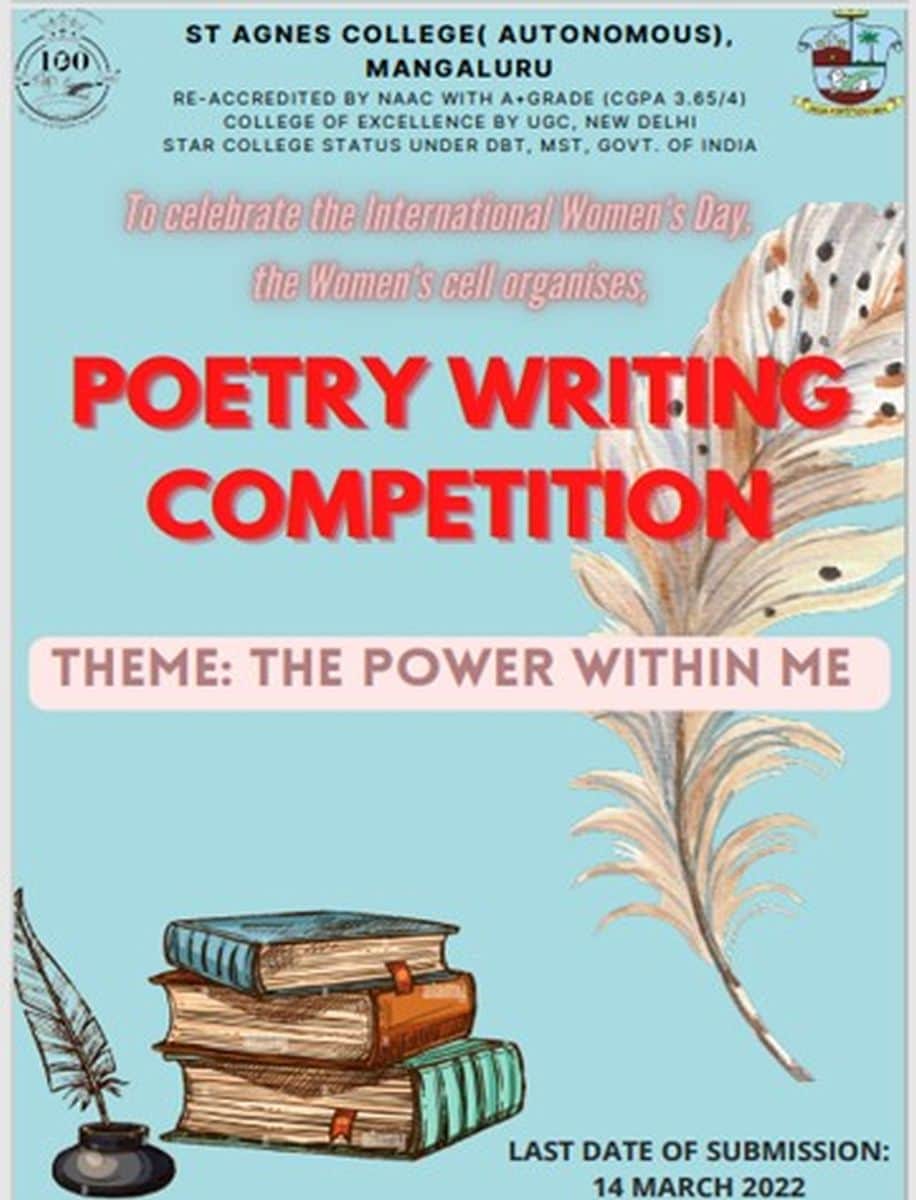 Poetry Writing Competition St. Agnes College (Autonomous), Mangaluru