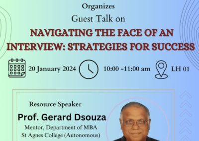 Guest Talk: Navigating The Face of an Interview: Strategies for Success