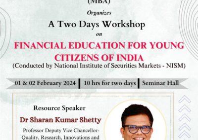 Workshop on Financial Education for Young Citizens of India