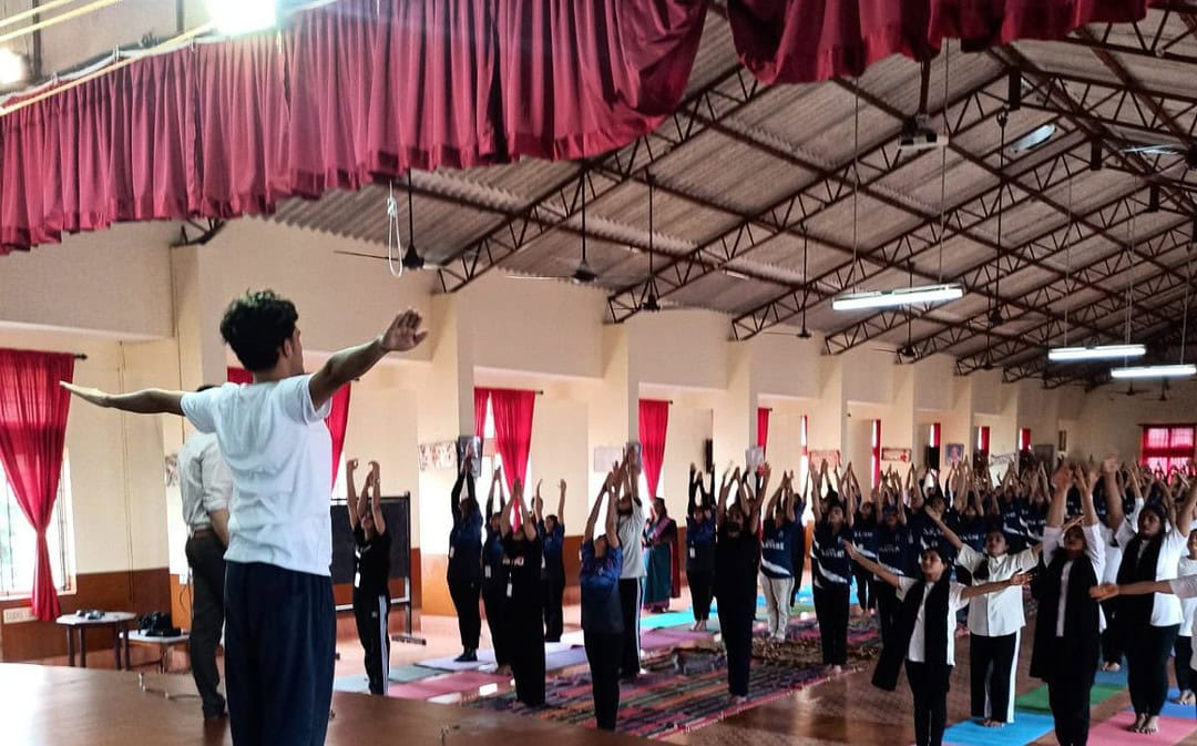 Outreach Program – International Yoga day at St Marys PU College