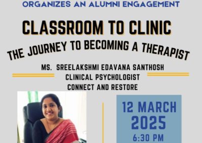 Alumni Engagement Event - "Classroom to Clinic: The Journey to Becoming a Therapist"