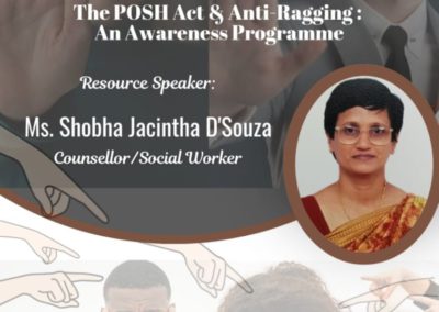 An awareness programme on POSH Act and Anti-Ragging