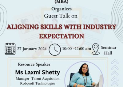 Guest Talk: “Aligning Skills with Industry Expectation”