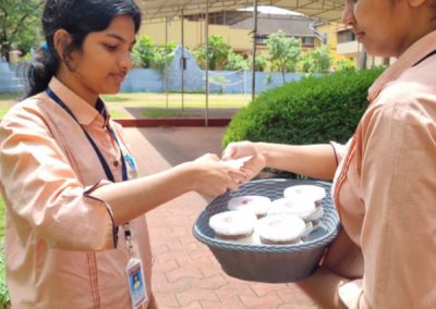 Preparation and sale of healthy snacks in connection with National Nutrition Month