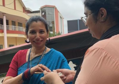 Preparation and sale of healthy snacks in connection with National Nutrition Month