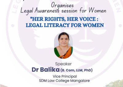 Her Rights, Her Voice – Legal Literacy for Women