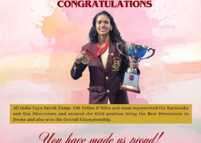 National-Level Achievement: Cadet Celine D’silva (NCC Air Wing)