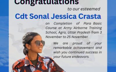 NCC Air Wing Cadet Selected for Para Basic Course Training at Agra