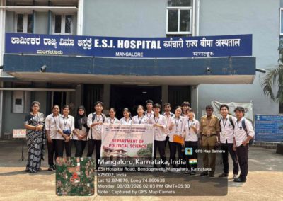 Political Science Students Visit ESI Hospital