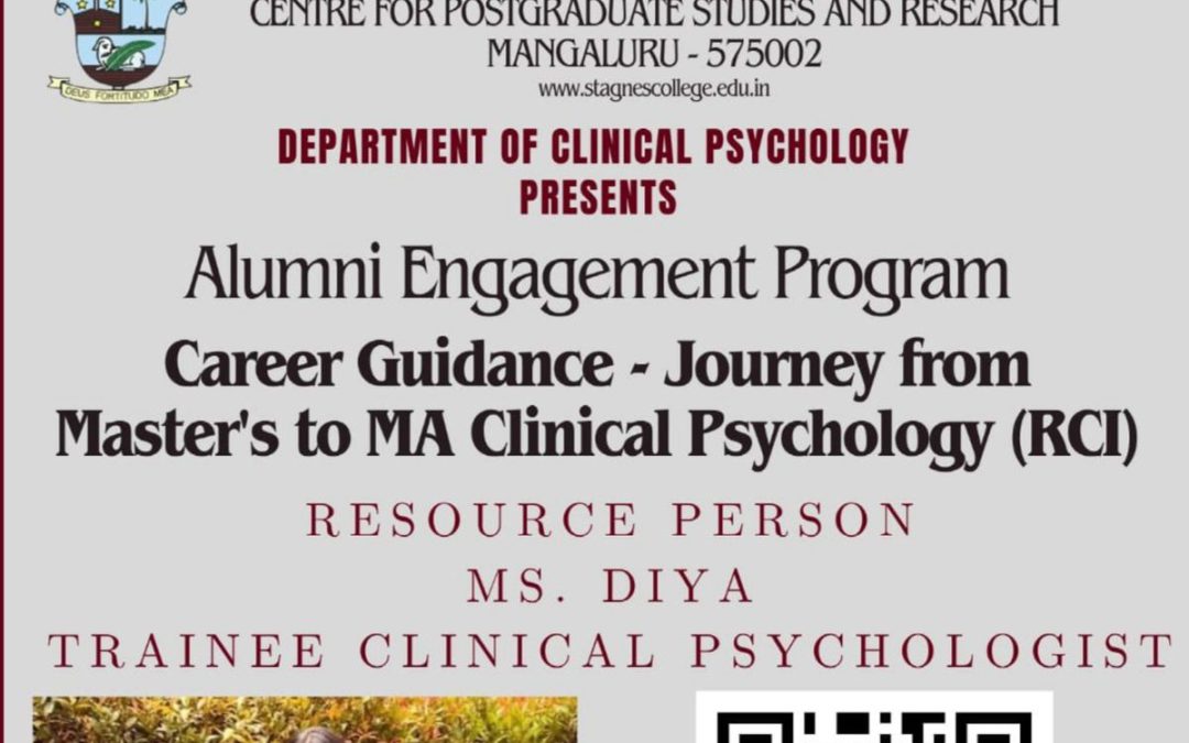 Alumni Engagement Program  “Career Guidance – Journey from Master’s to MA Clinical Psychology (RCI)”