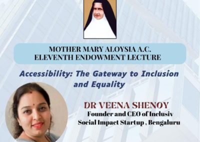 Mother Mary Aloysia A.C. Eleventh Endowment Lecture